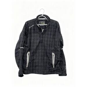 Sunice Omaha Zephal Typhoon waterproof jacket  black plaid pattern Size S